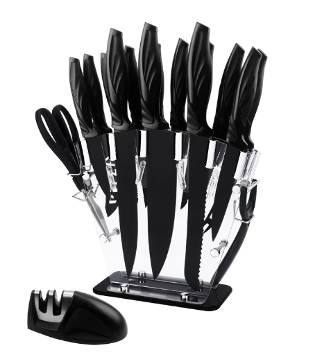 17 Piece Stainless Steel Kitchen Knives